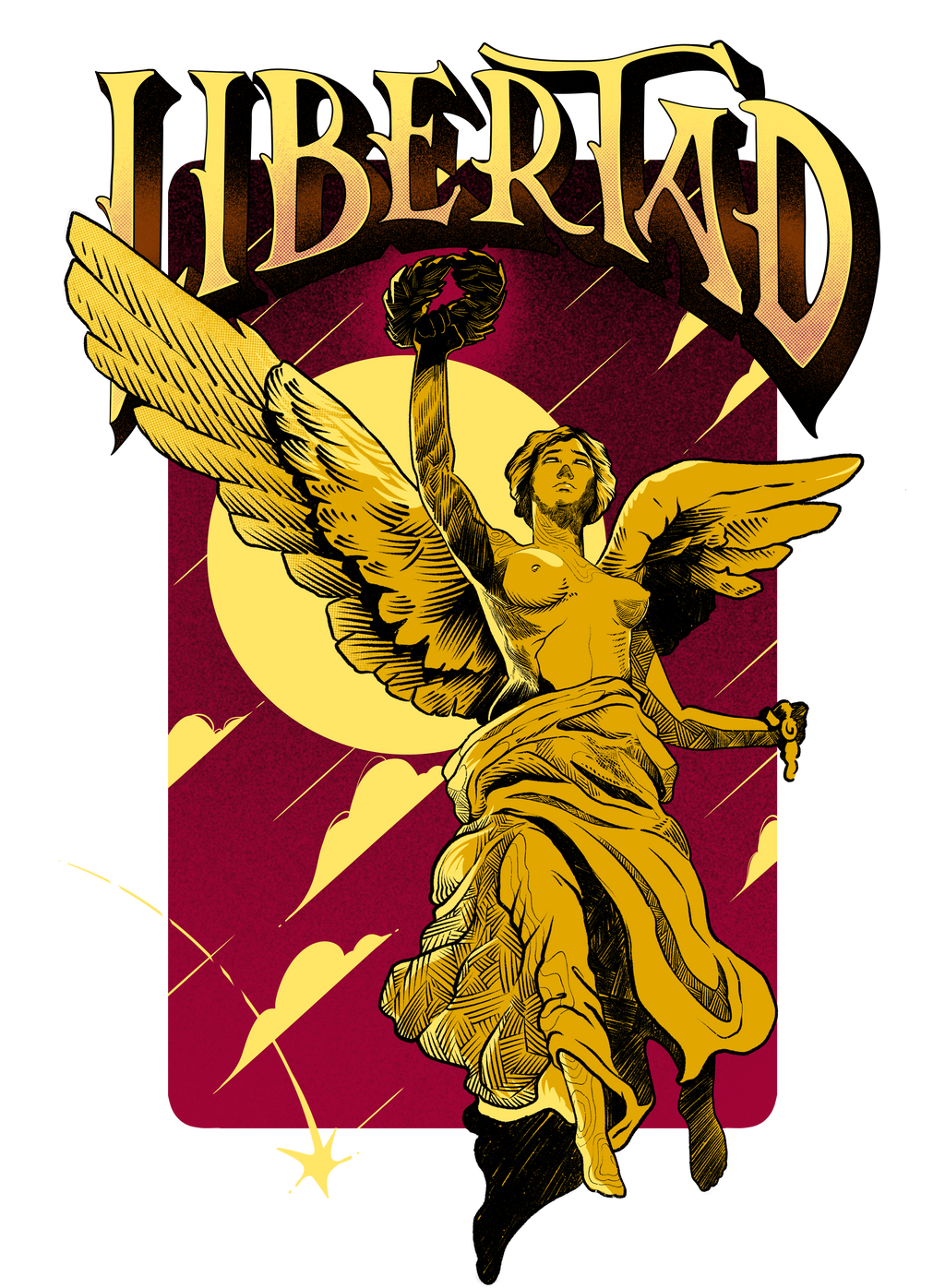 Oversized Premium T-Shirt MAS PERRO ANGEL DE LA INDEPENDENCIA