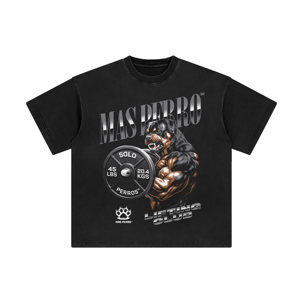 Oversized Premium T-Shirt  MAS PERRO LIFTING CLUB ROTTWEILER