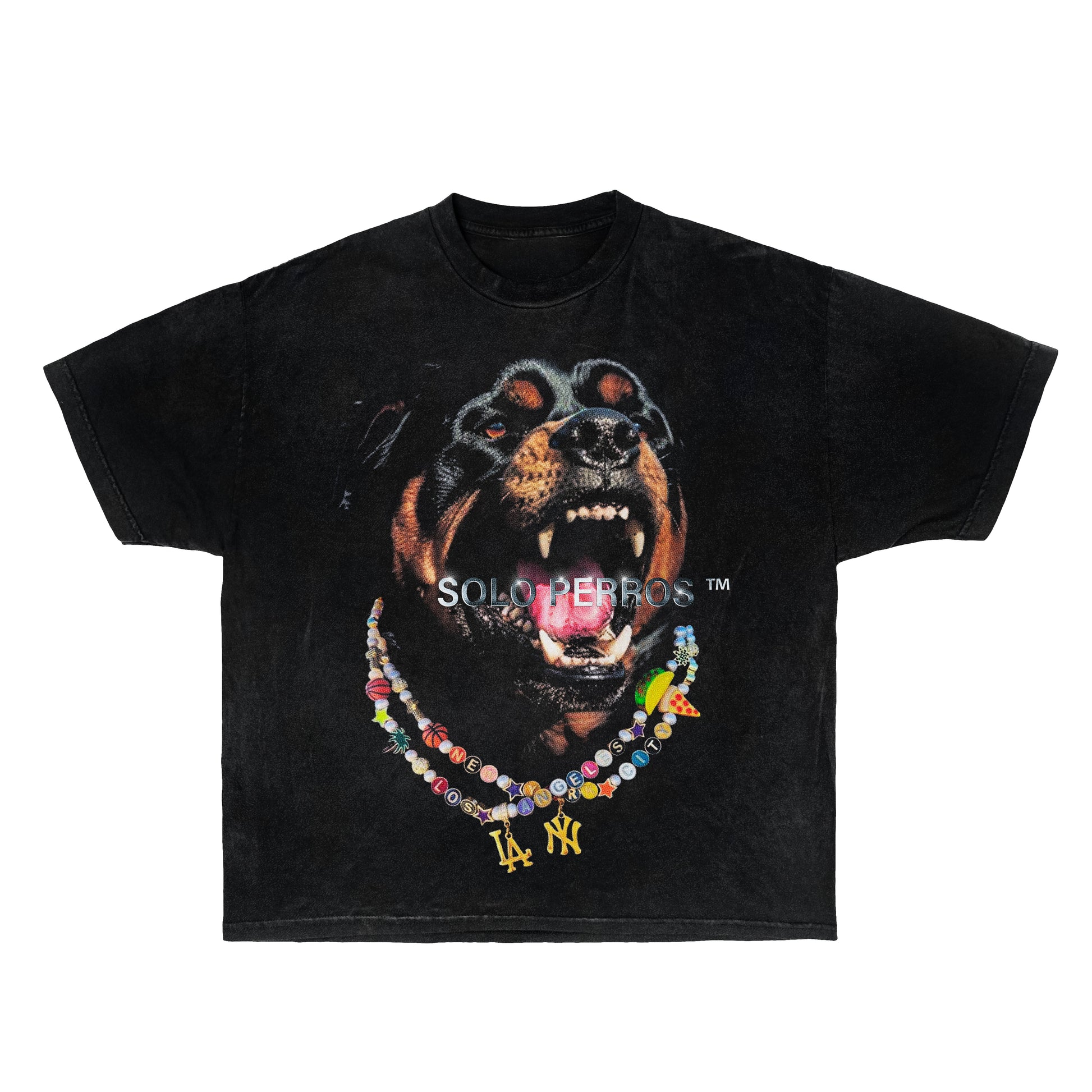 Oversized Premium T-Shirt SOLO PERROS DE LA TO NY