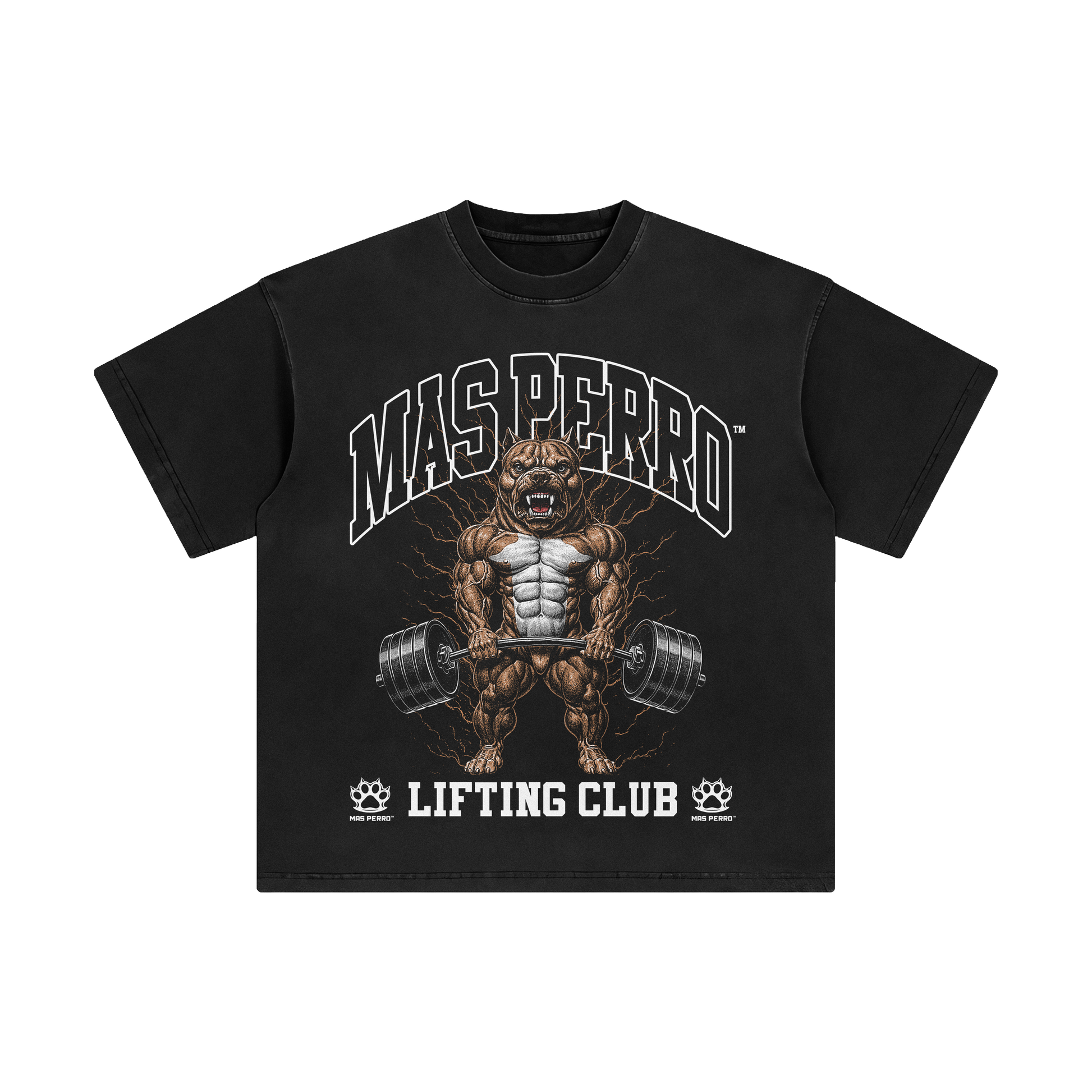 Oversized Premium T-Shirt  MAS PERRO LIFTING CLUB