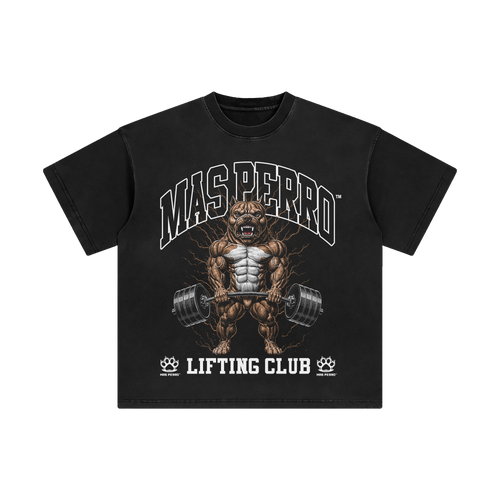 Oversized Premium T-Shirt  MAS PERRO LIFTING CLUB