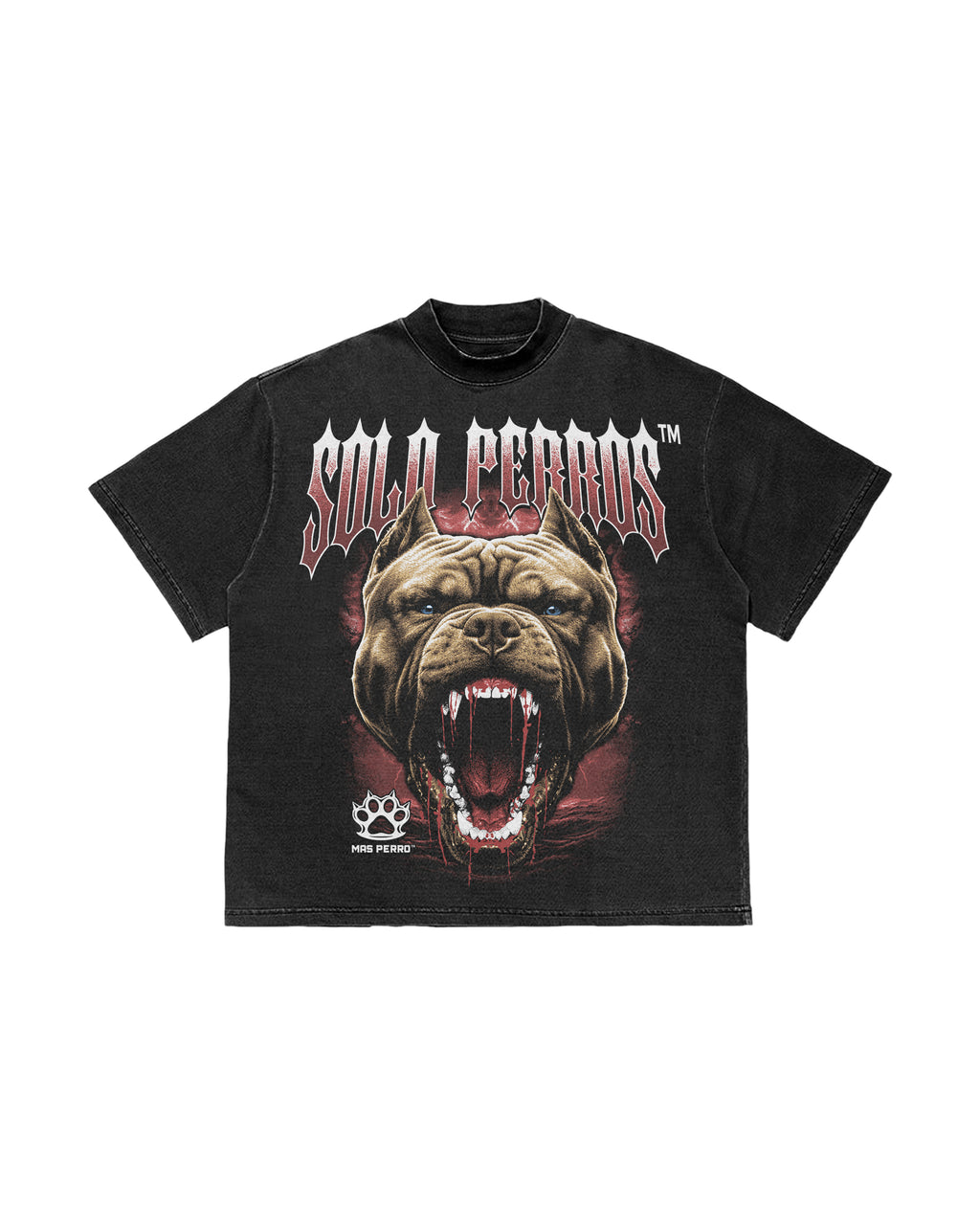 Oversized Premium T-Shirt SOLO PERROS BULLY BLOOD