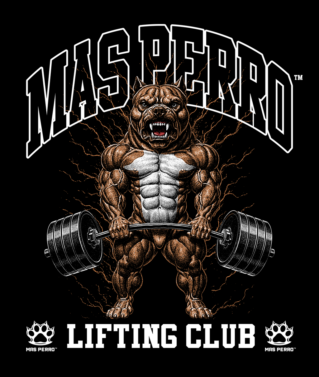 Oversized Premium T-Shirt  MAS PERRO LIFTING CLUB